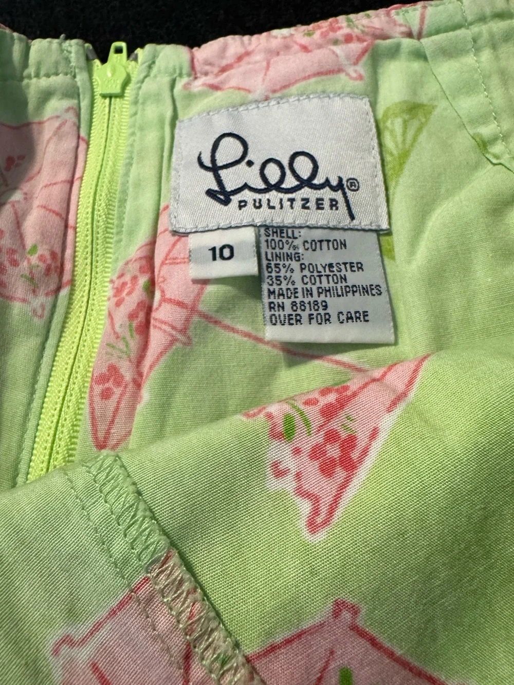 Vintage Lilly Pulitzer "Singapore Sling" Mini Skirt - Size 10 - Picture 4 of 4
